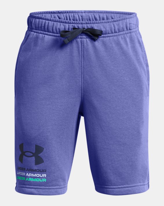 UA Rival Shorts aus French Terry für Jungen, Purple, pdpMainDesktop image number 0